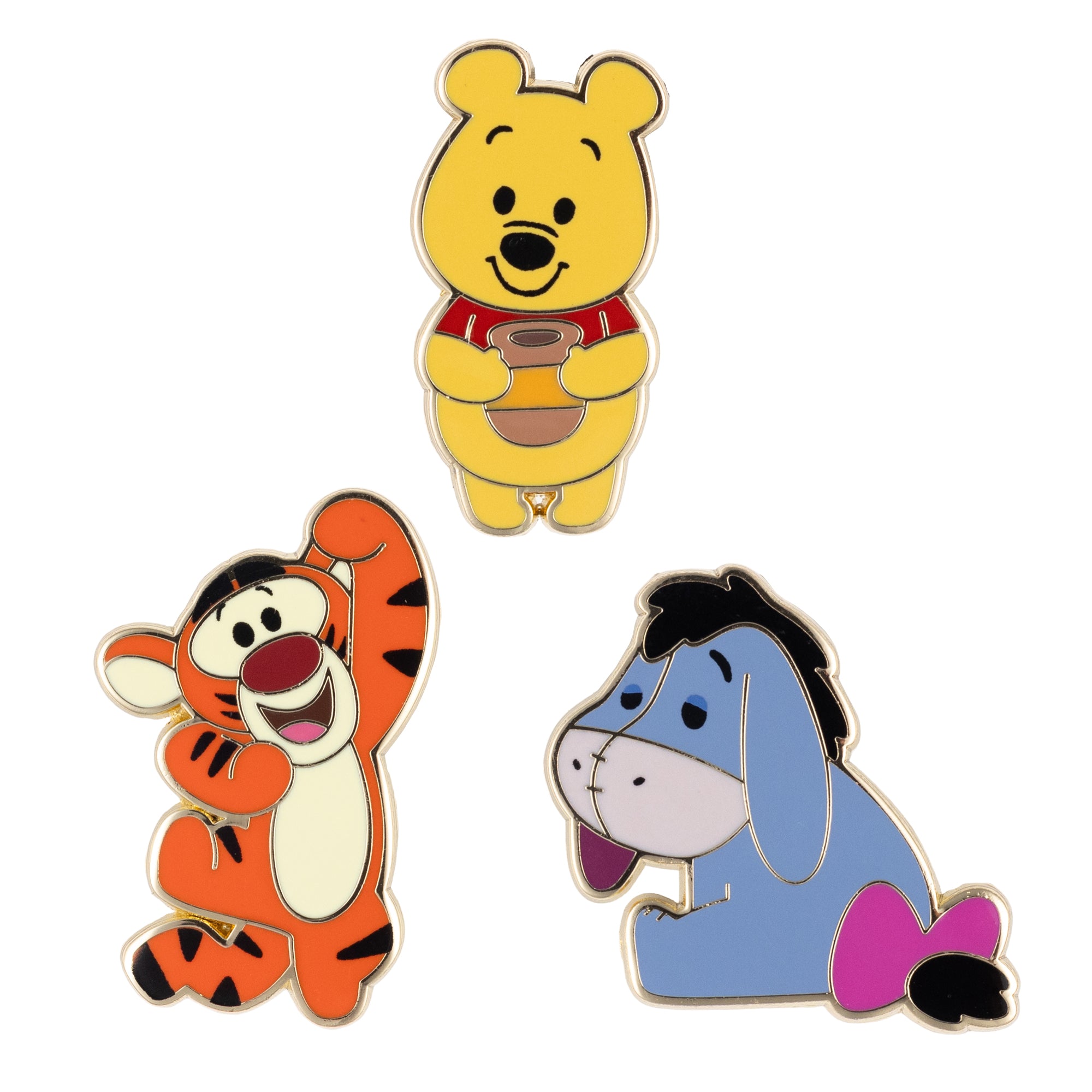 Disney Winnie the Pooh Eeyore and Piglet Micro Pin Set Collectible Trading Pin