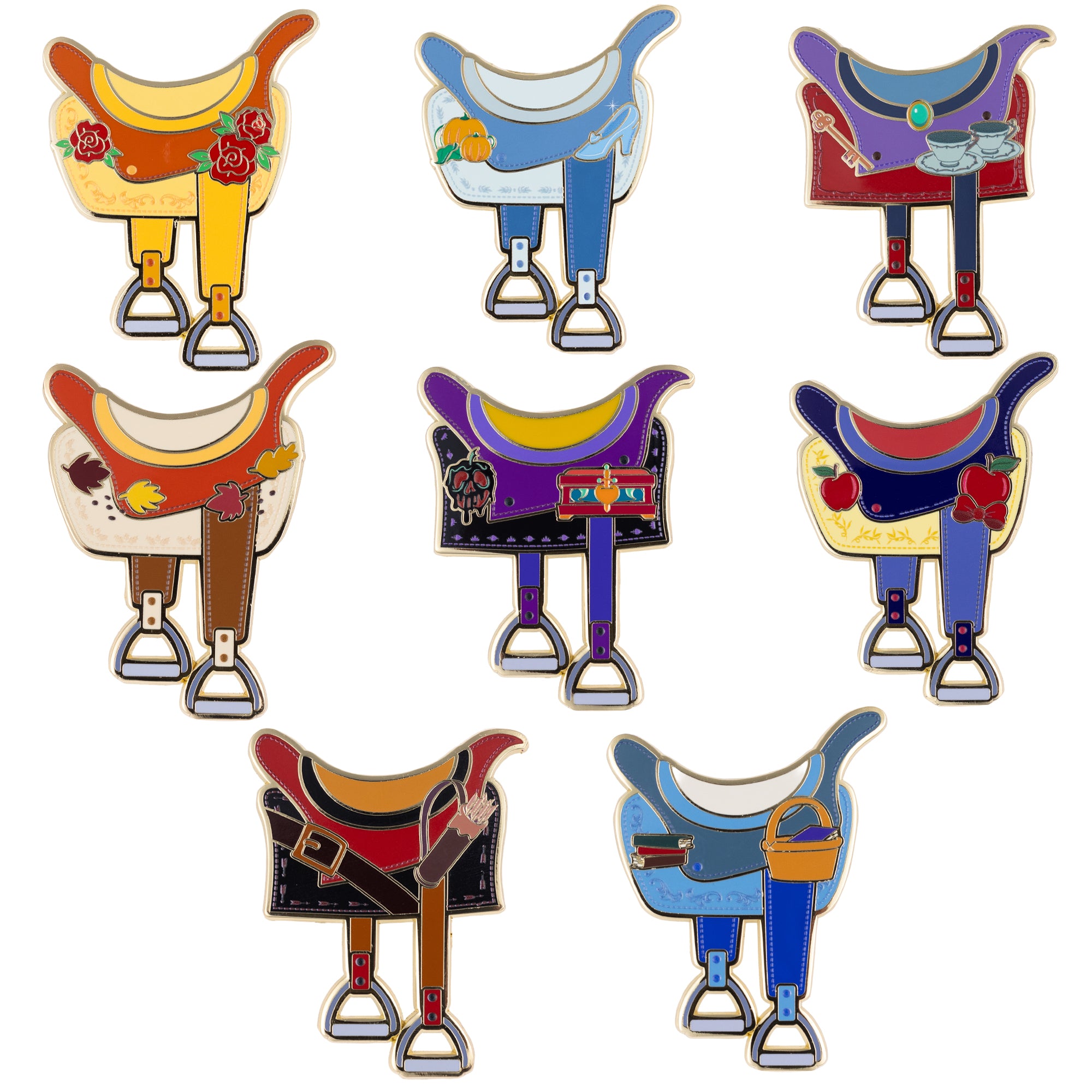 Disney Princess and Villains Horse Saddles Mystery Series 1 Jumbo Collectible Pins