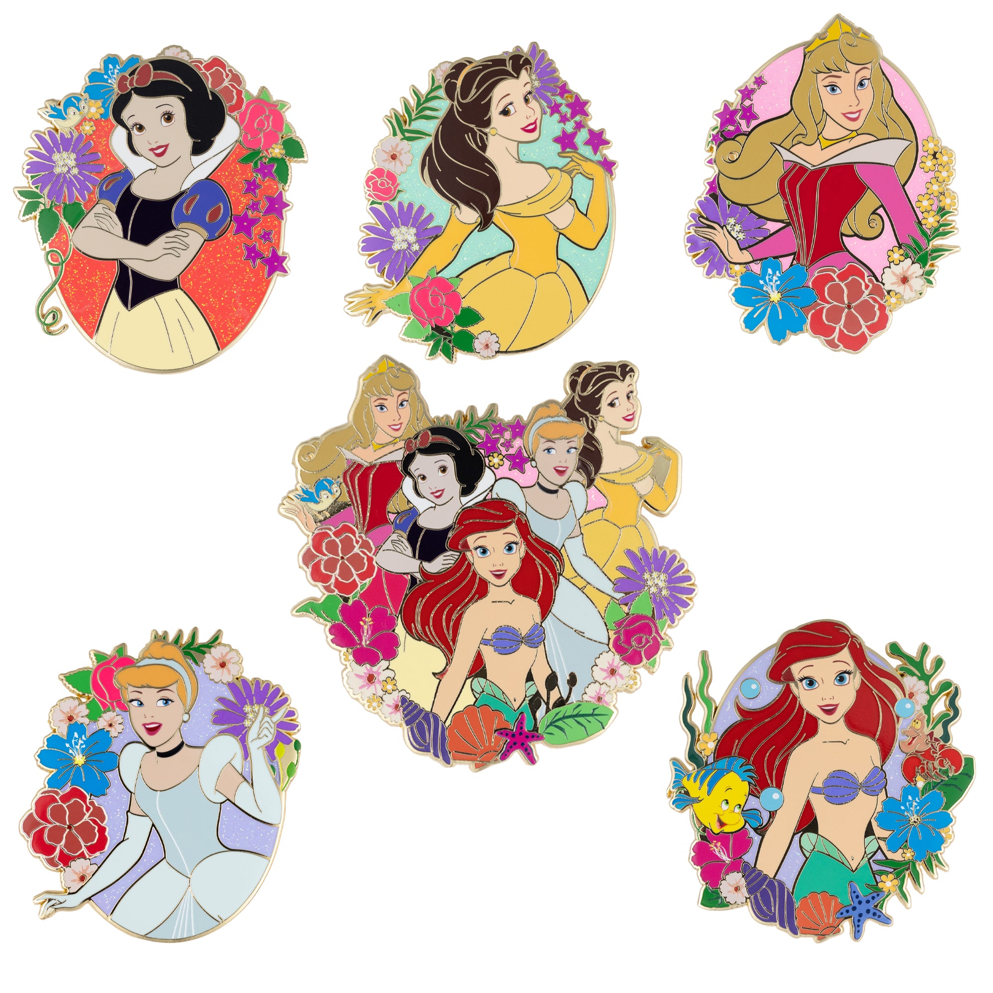 Disney Princess Royal Blooms Mystery Jumbo Collectible Pin