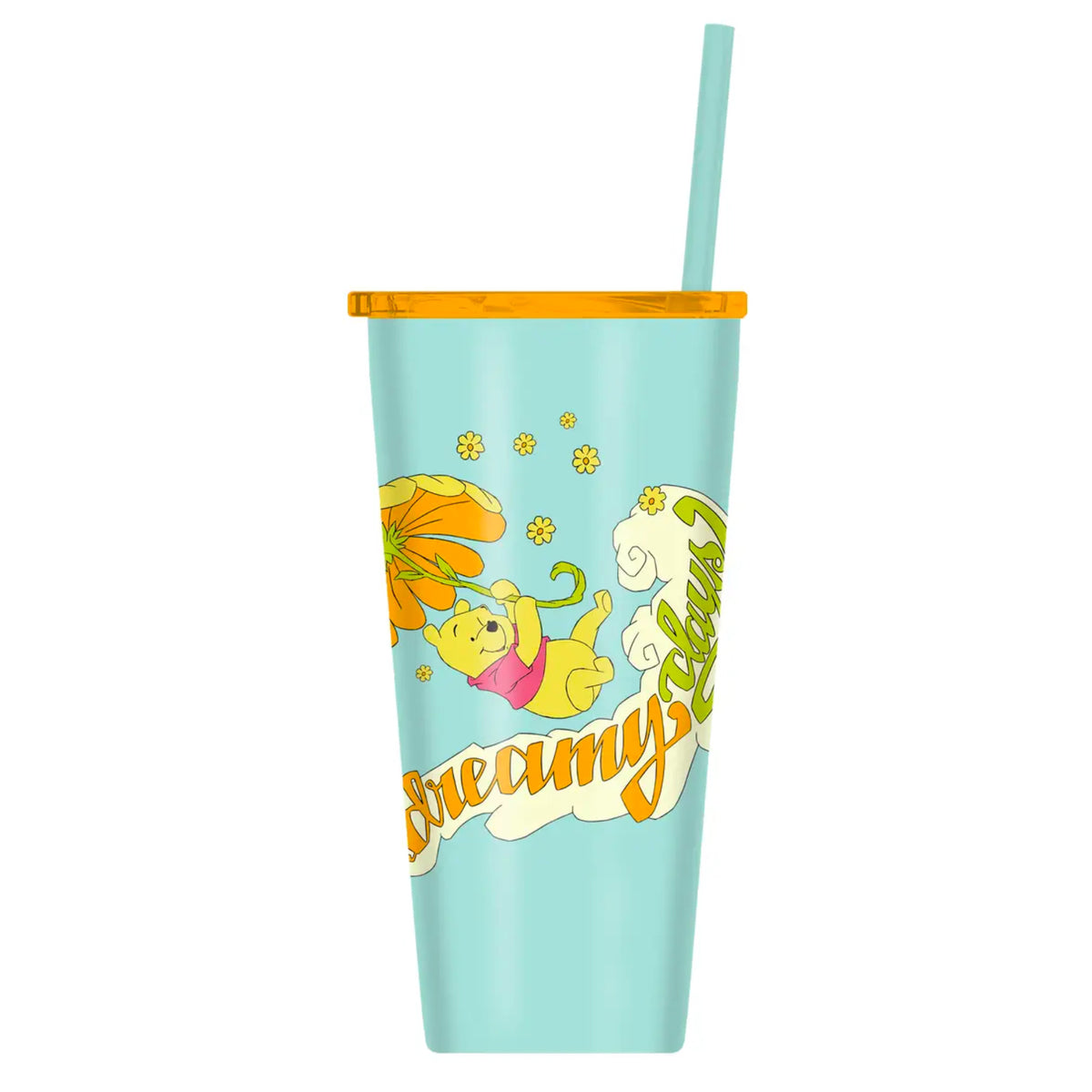 Pooh 22oz Double Walled Stainless Steel Tumbler w/ Straw