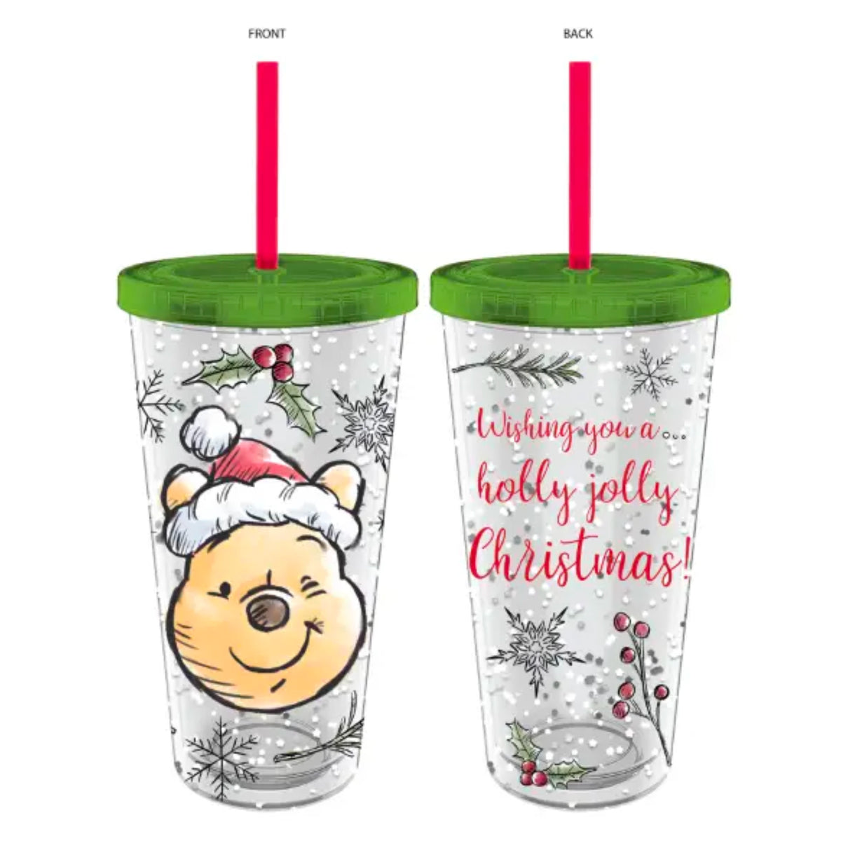 Winnie the Pooh Holly Jolly 32oz Confetti Cold Cup -