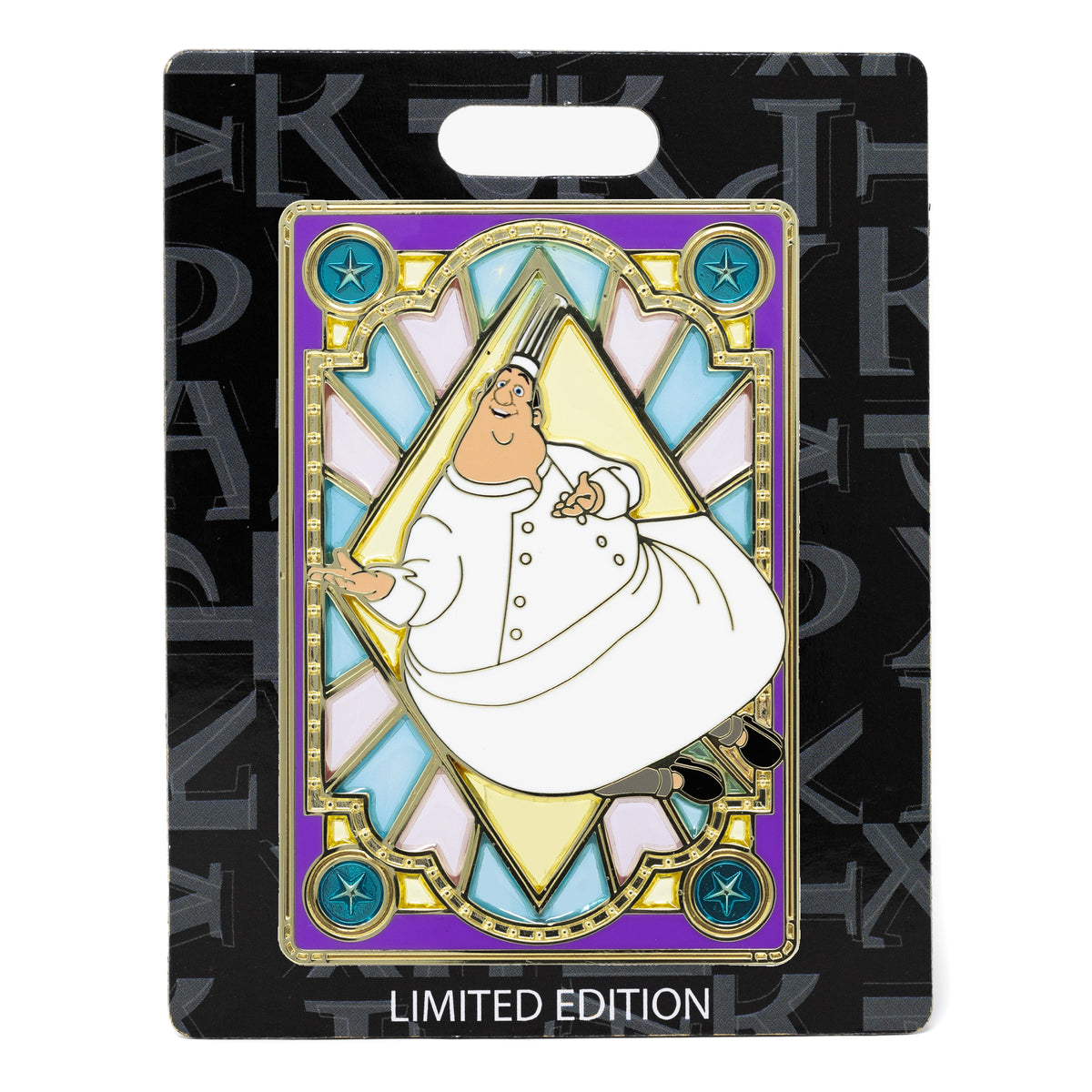 Disney Pixar Stained Glass Series Ratatouille Gusteau 3&quot; Collectible Pin Limited Edition 300