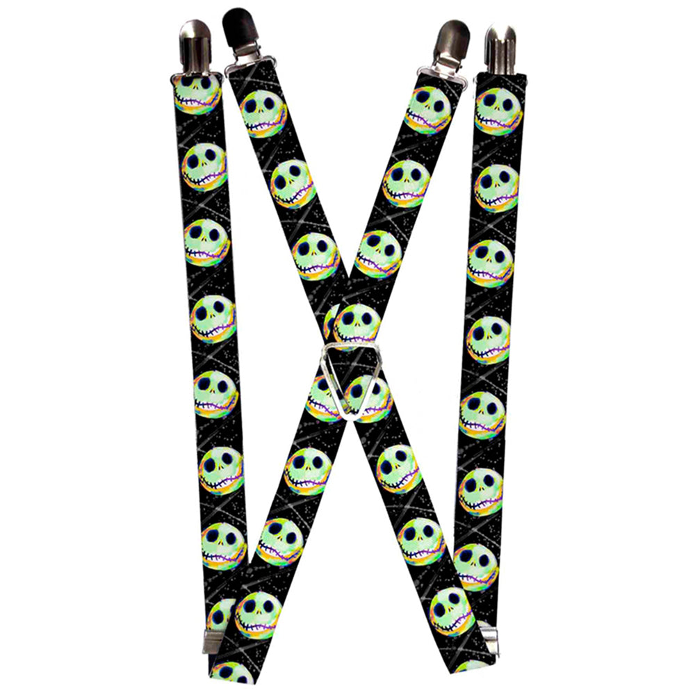 Suspenders - 1.0&quot; - Nightmare Before Christmas Jack Expression10 Electric Glow