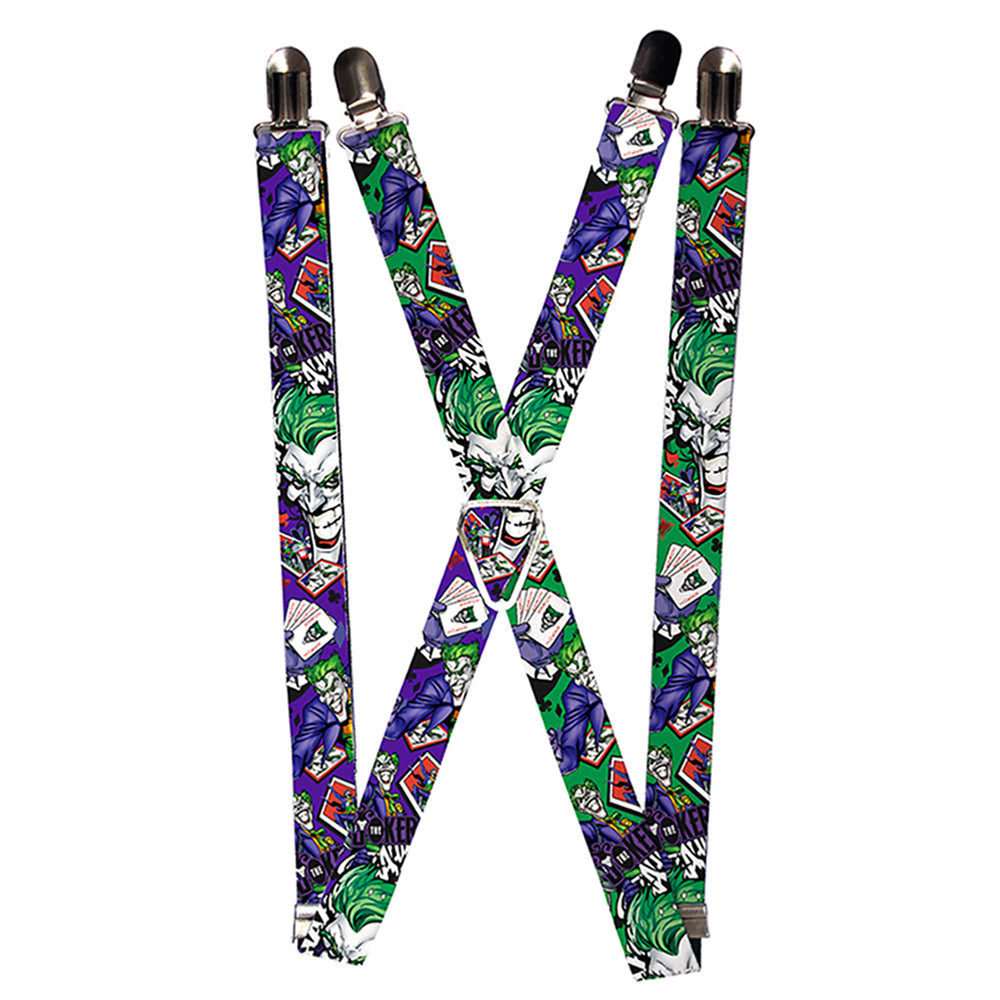 Suspenders - 1.0&quot; - THE JOKER Playing Cards Poses
