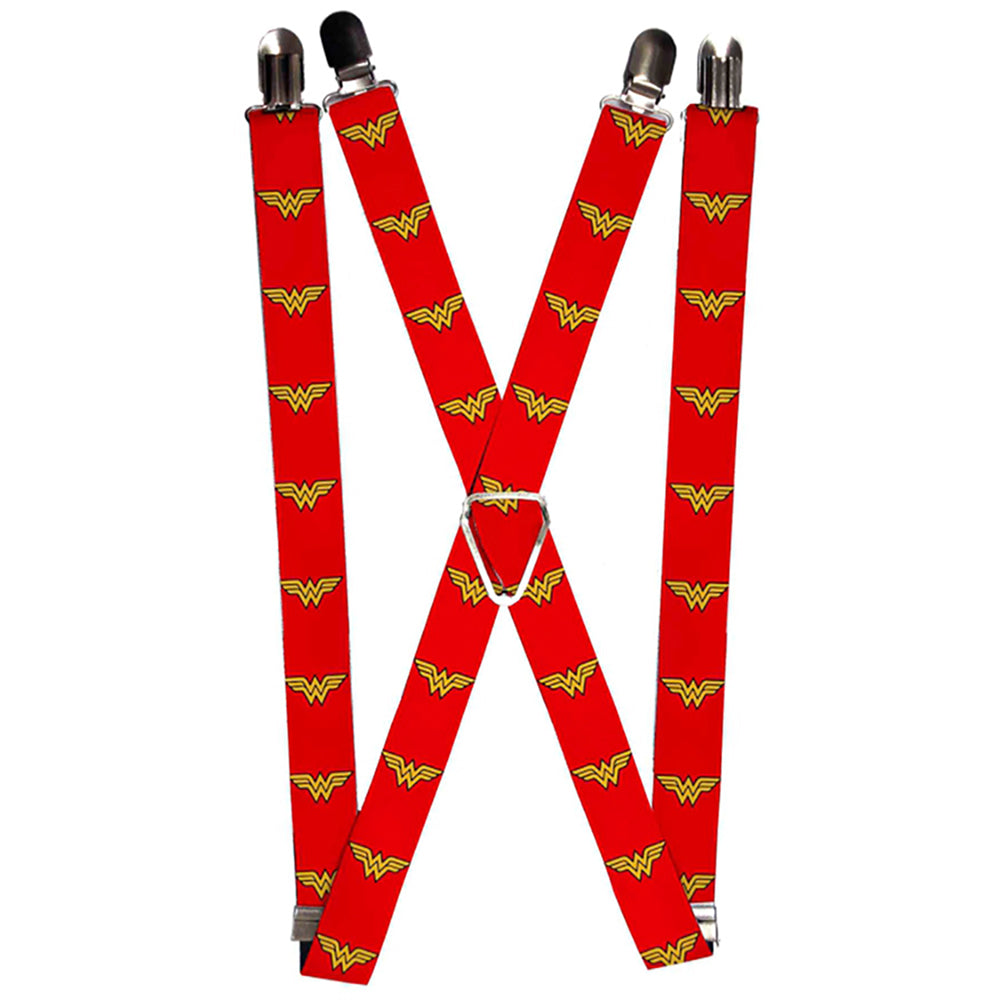 Suspenders - 1.0&quot; - Wonder Woman Logo Red