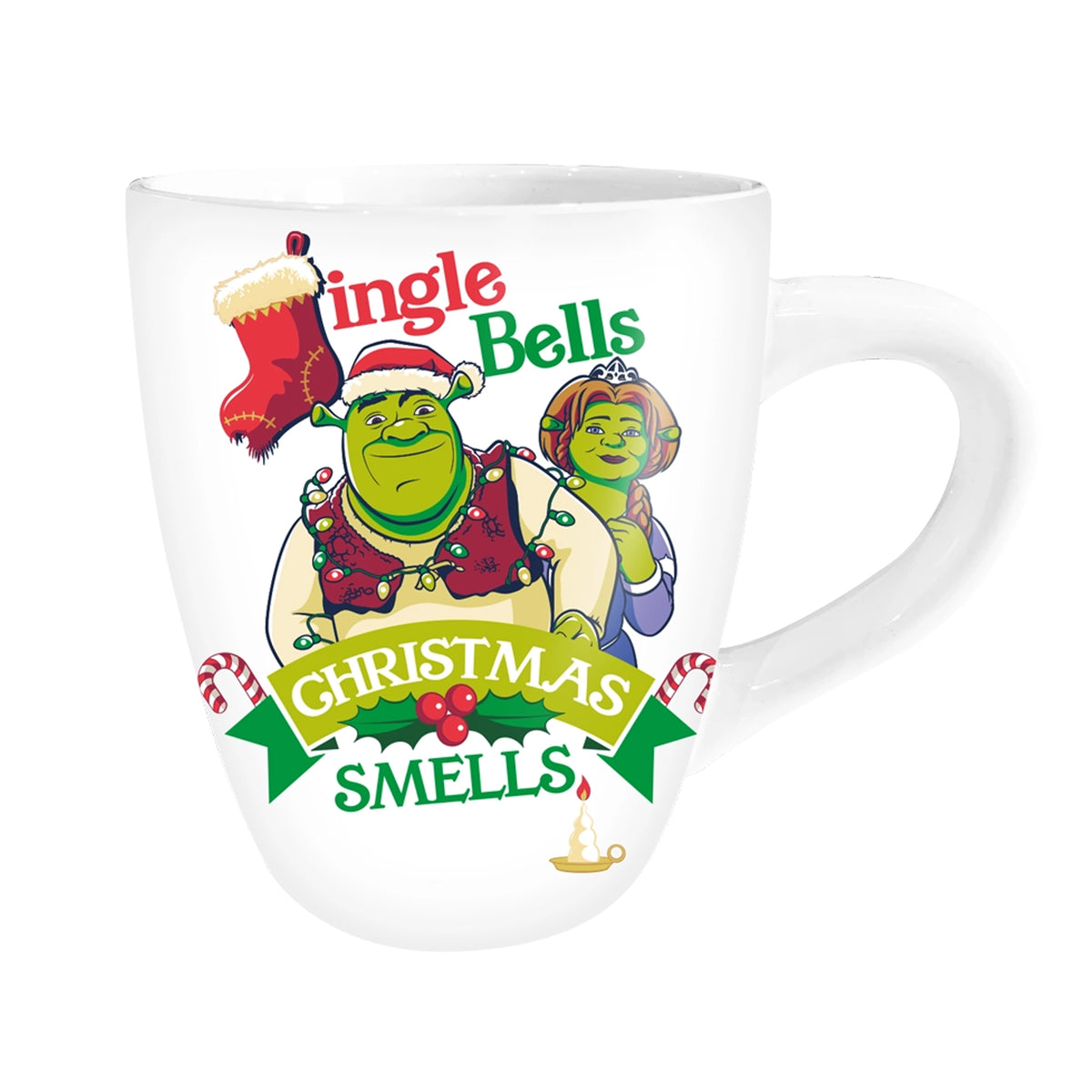 Shrek Christmas Smells 25oz Jumbo Curved Ceramic Mug -