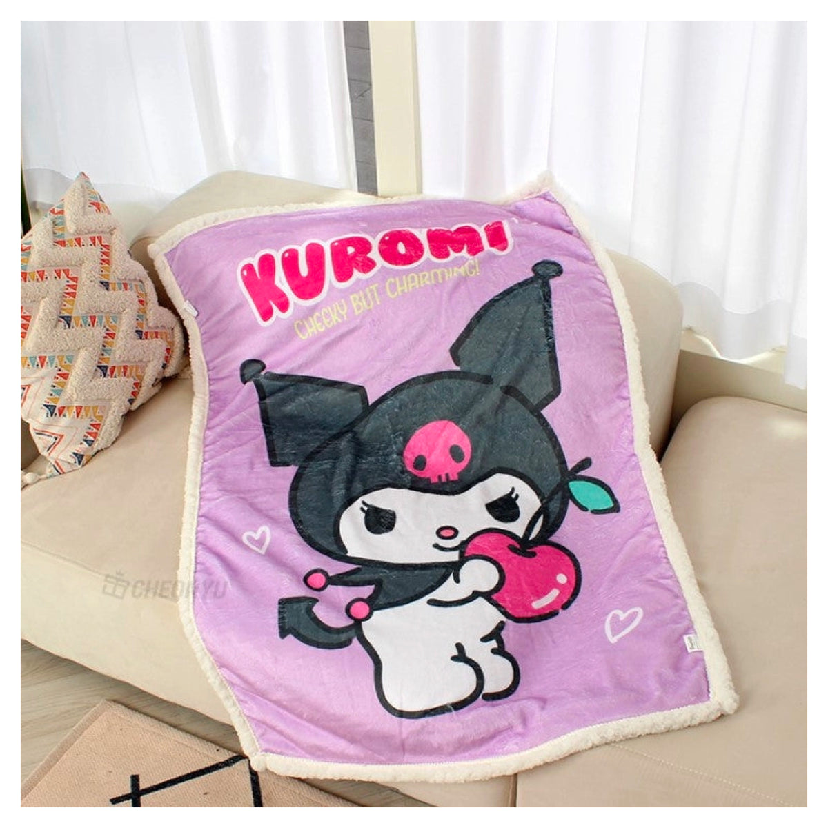 Sanrio Kuromi Fluffy Blanket + Poster Set