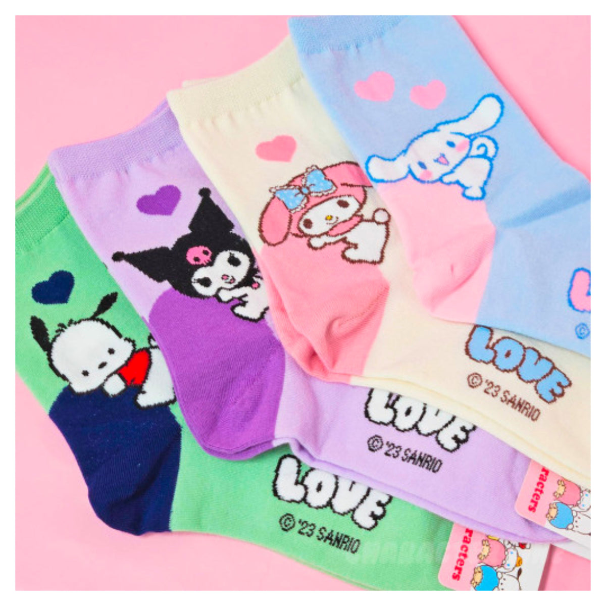 Sanrio Heart Kids Cotton Ankle Socks- Ultra Soft - My Melody