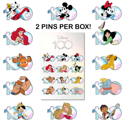 Disney 100 Years of Wonder Mystery Pin Blind Pack - Limited Edition (2 pins per box!)