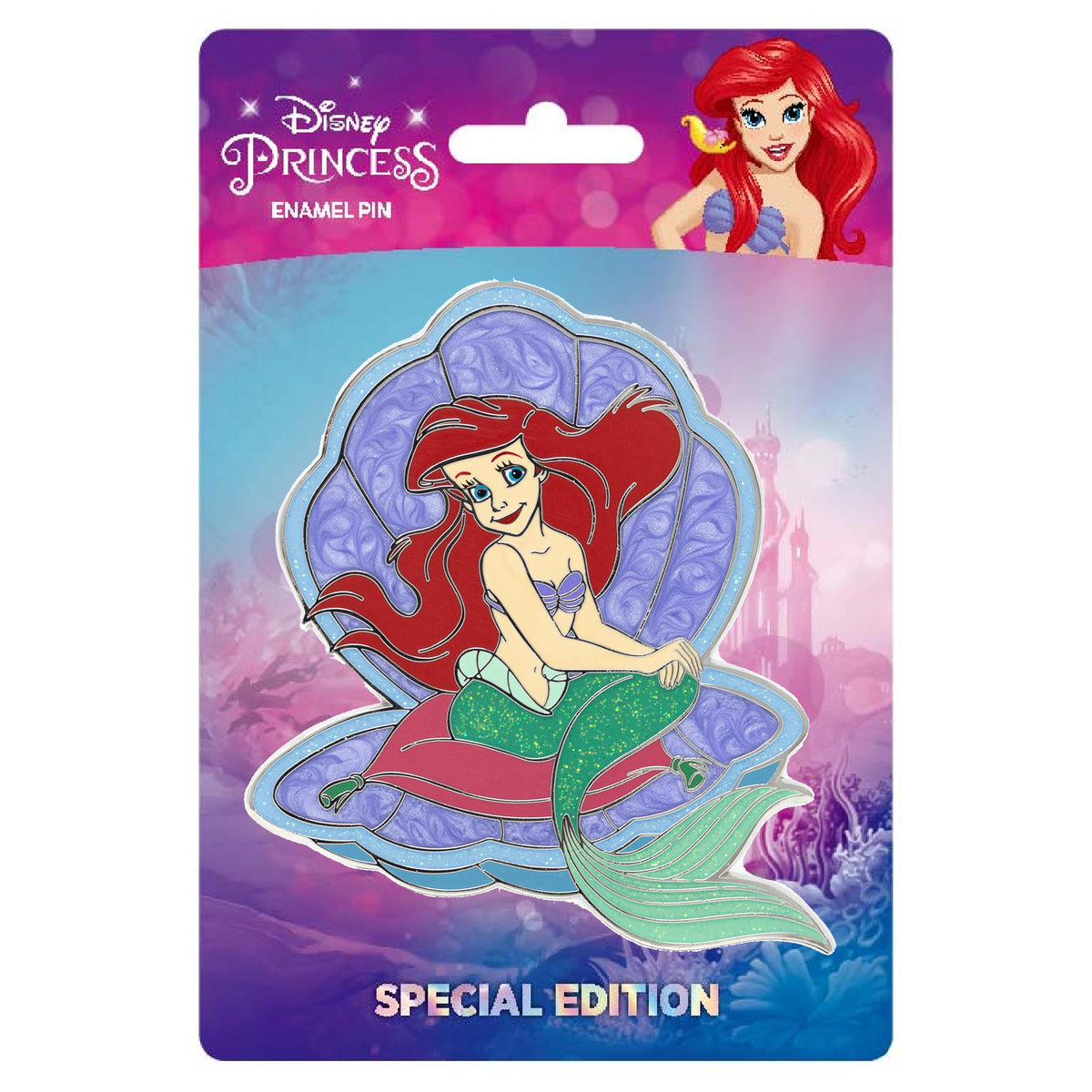 Disney The Little Mermaid Shell 3&quot; Collectible Pin Special Edition 500 - NEW RELEASE
