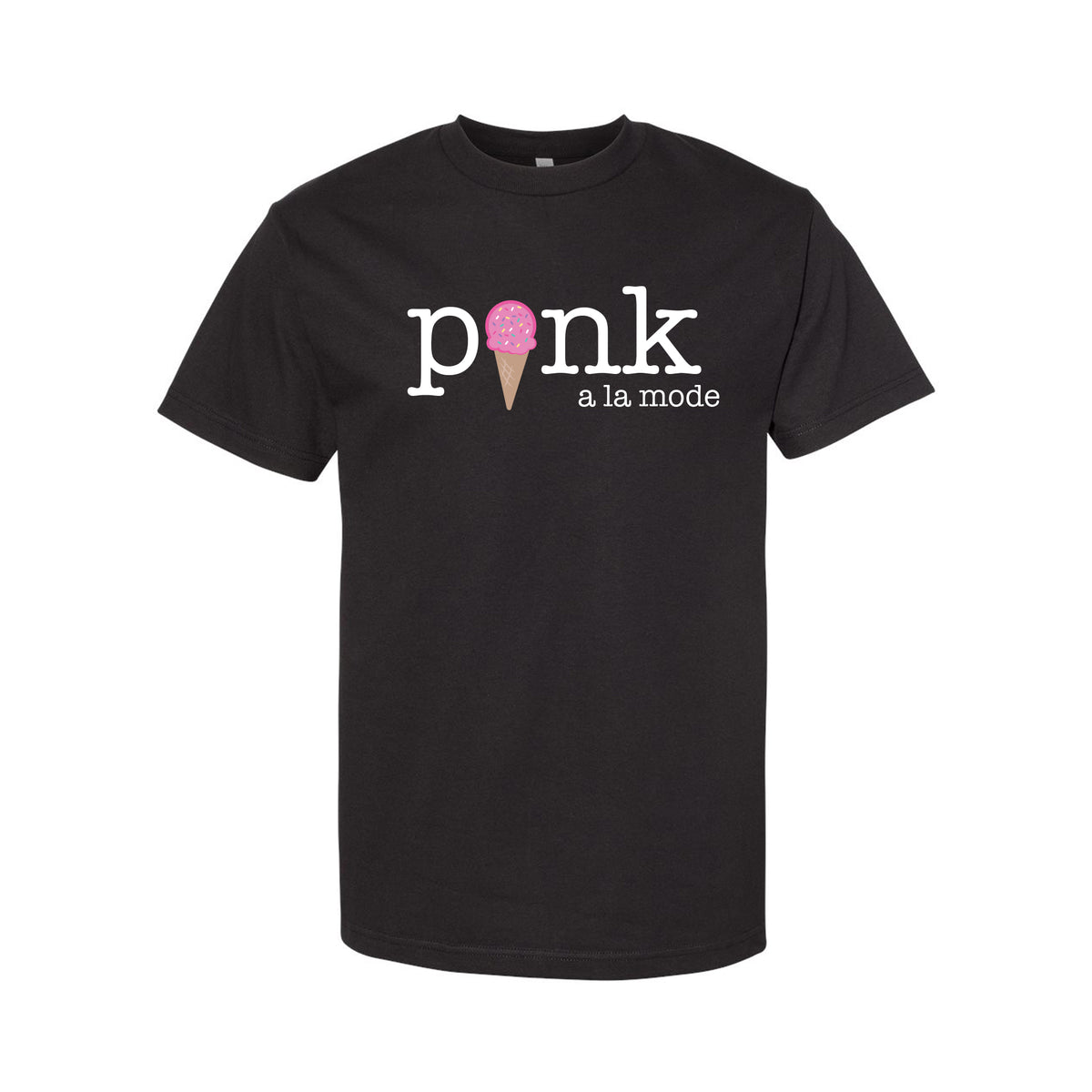 Pink a la Mode Logo Tee - Black