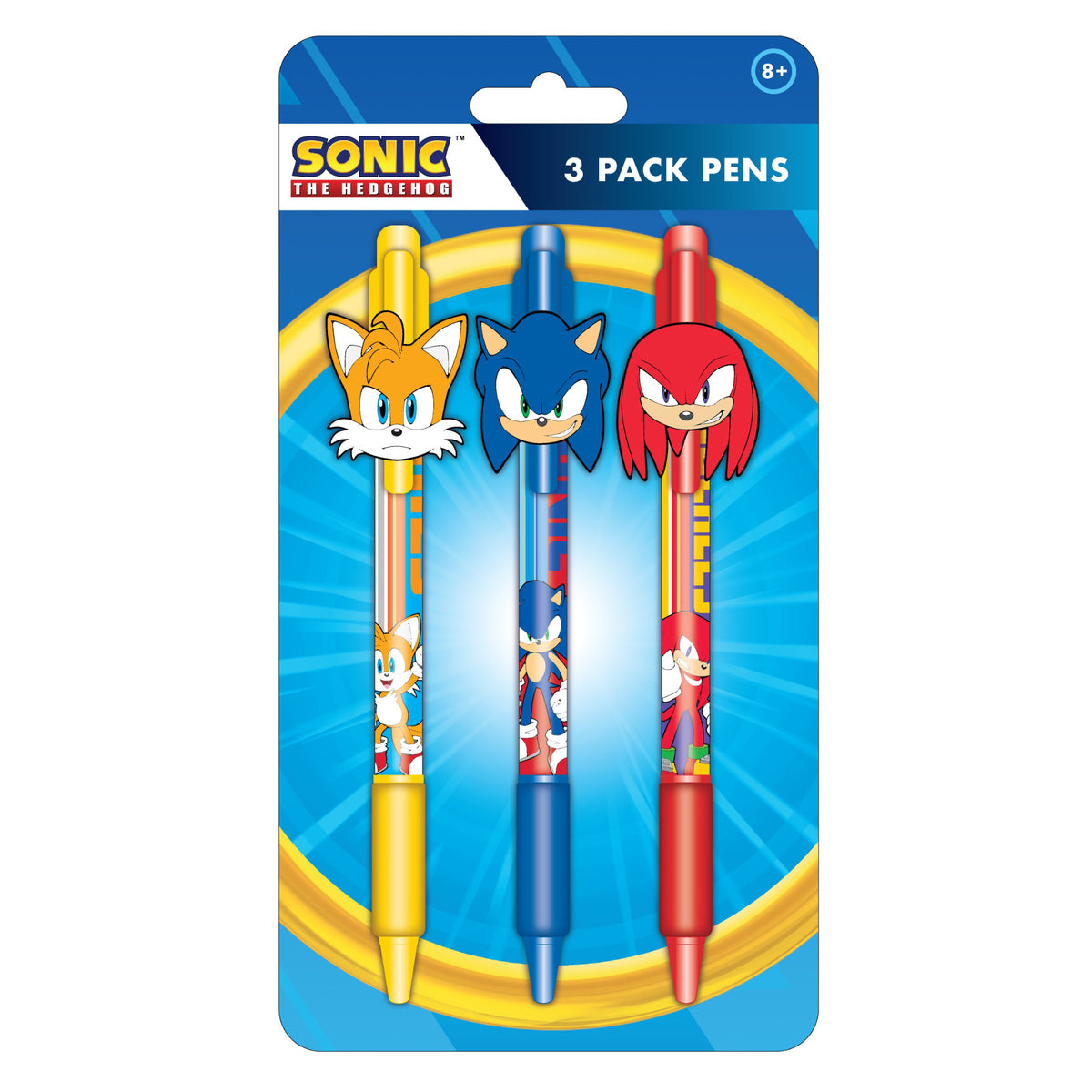 Sonic the Hedgehog 3 Pack Pen Set