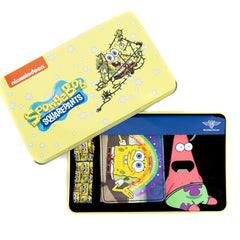 Spongebob Squarepants 4 piece gift set - Bi Fold Wallet, Lanyard, Bottle Opener Keychain & Collectible Tin