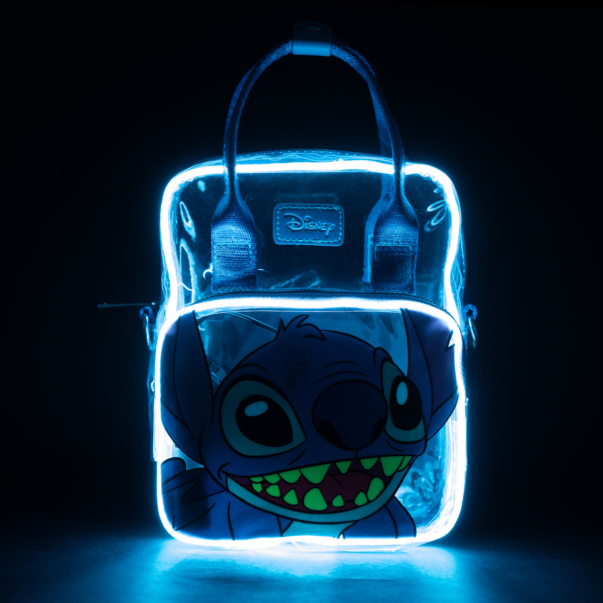 Disney LIGHT UP Lilo and Stitch Clear LED Crossbody Bag