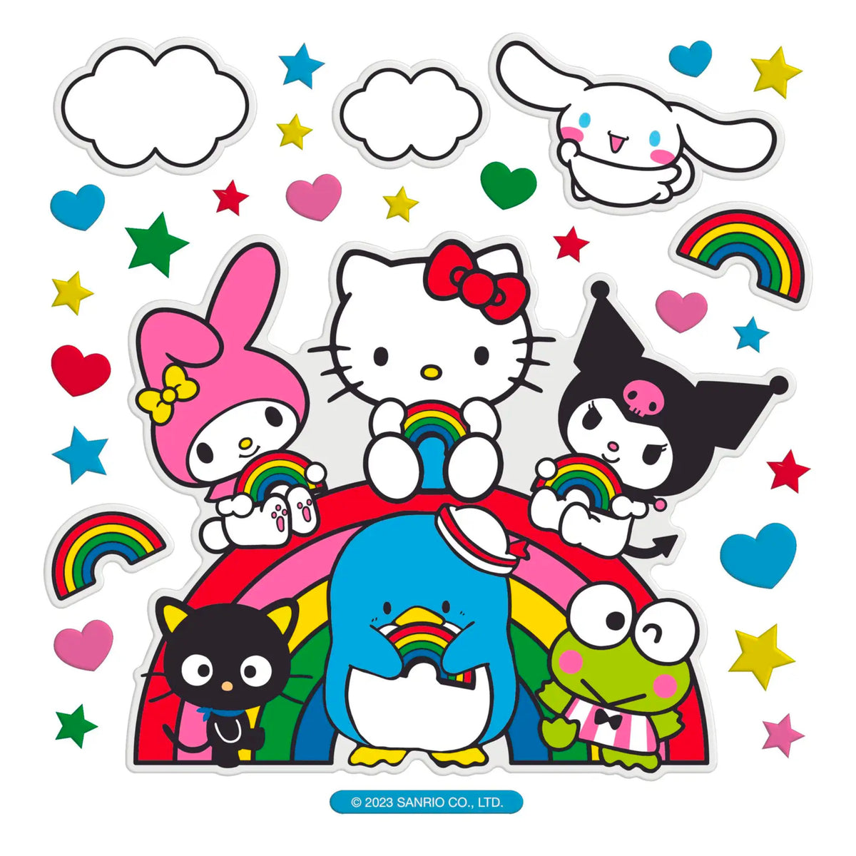 Hello Kitty And Friends Rainbow Pals Super Big Puffy