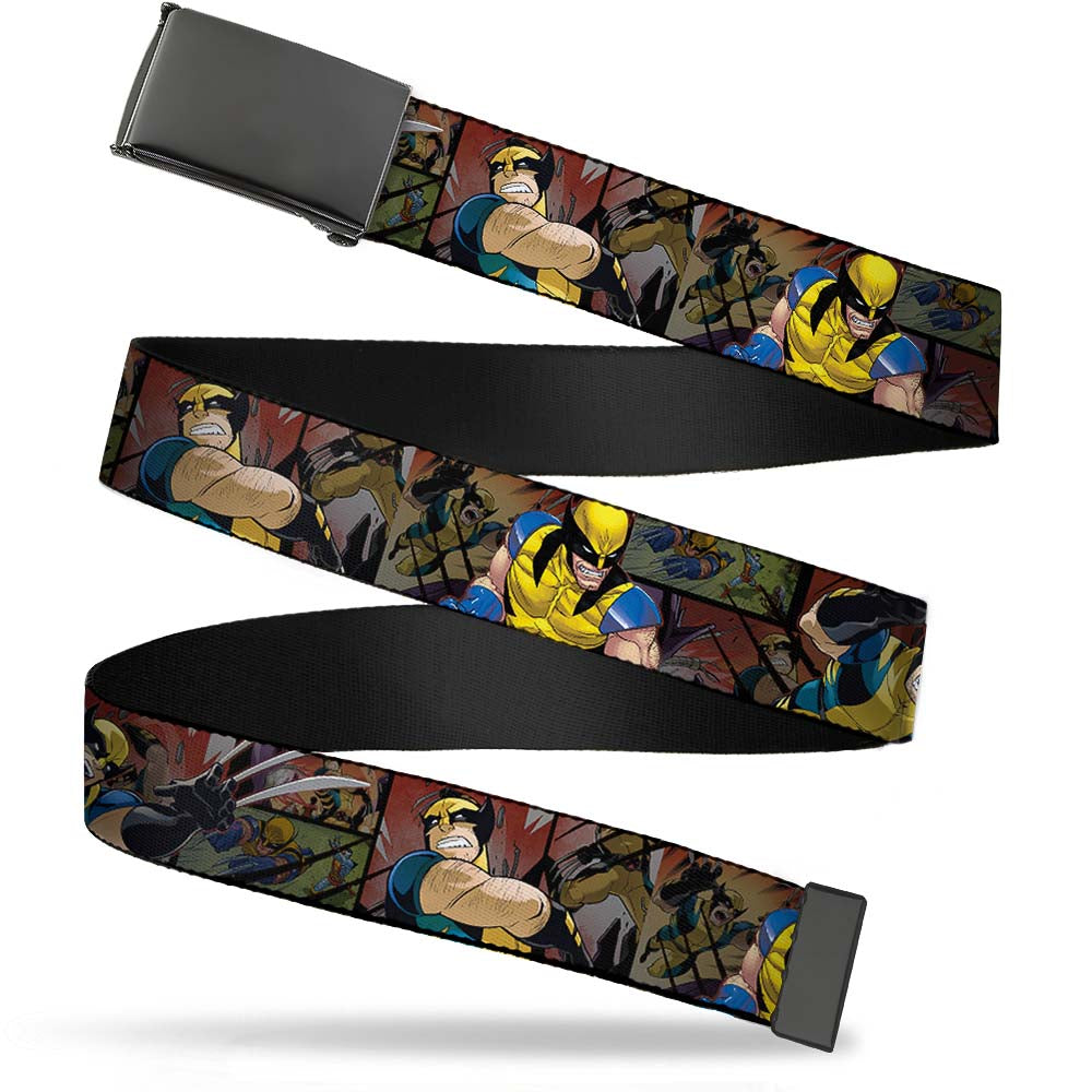 Black Buckle Web Belt - Wolverine 3-Action Poses/Comic Scene Blocks Webbing