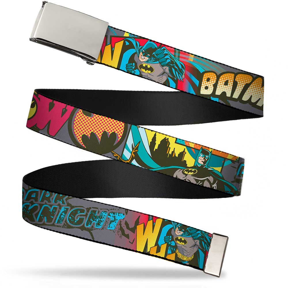 Chrome Buckle Web Belt - Batman Dark Knight Webbing
