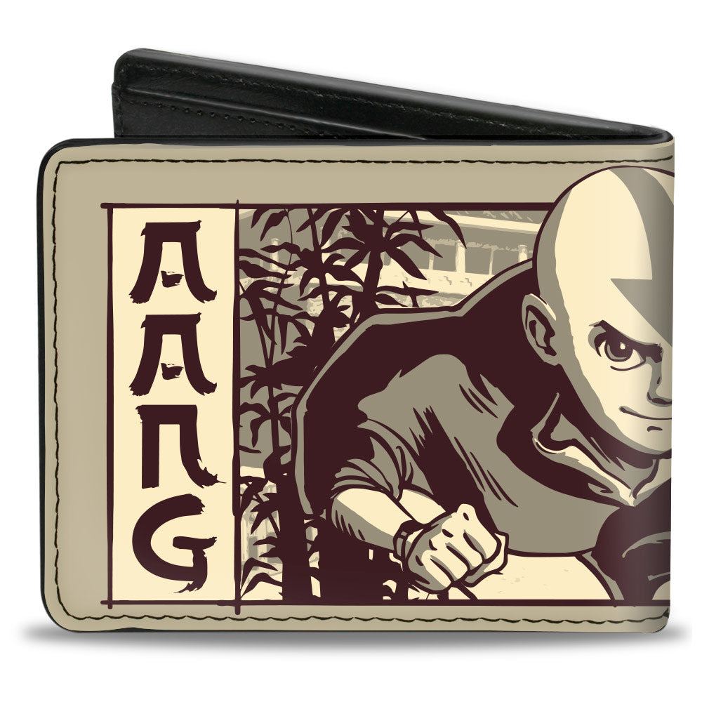 Bi-Fold Wallet - Avatar the Last Airbender Aang Garden Pose Grays