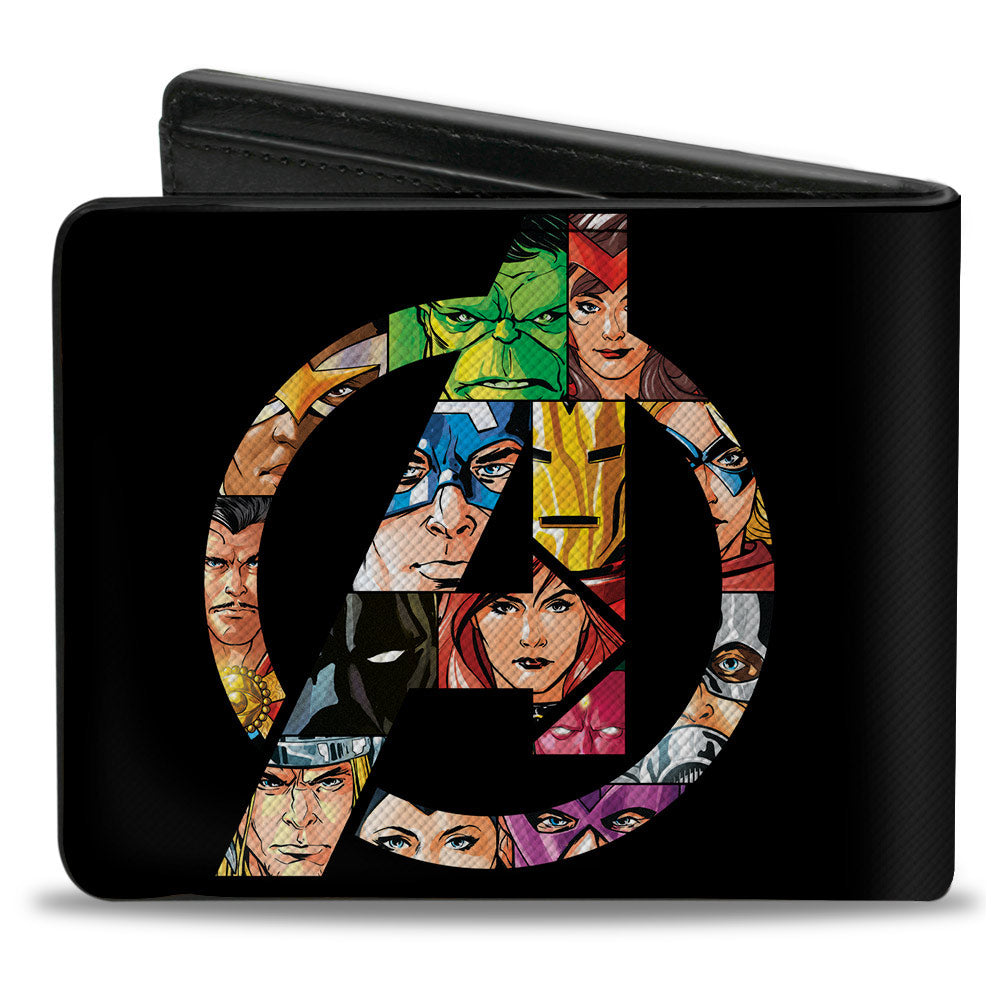 AVENGERS - BEYOND EARTH&#39;S MIGHTIEST 

Bi-Fold Wallet - Avengers Superhero Faces Logo Black