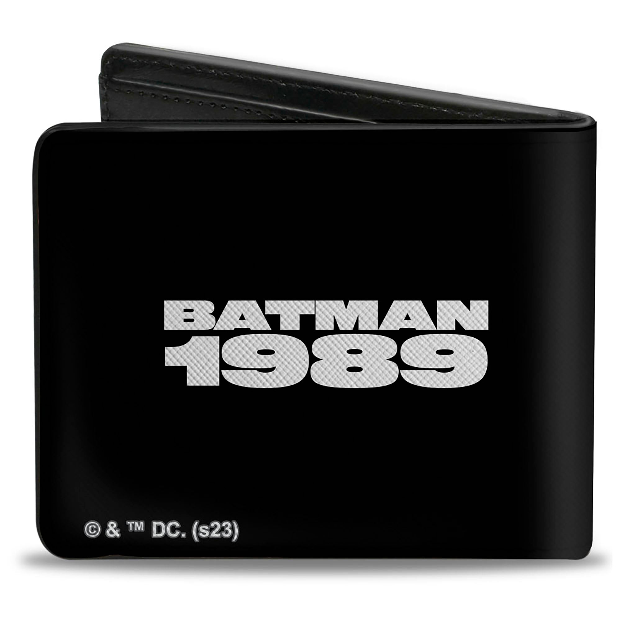 Bi-Fold  Wallet - Batman 1989 Jump Pose and Quote Black/White
