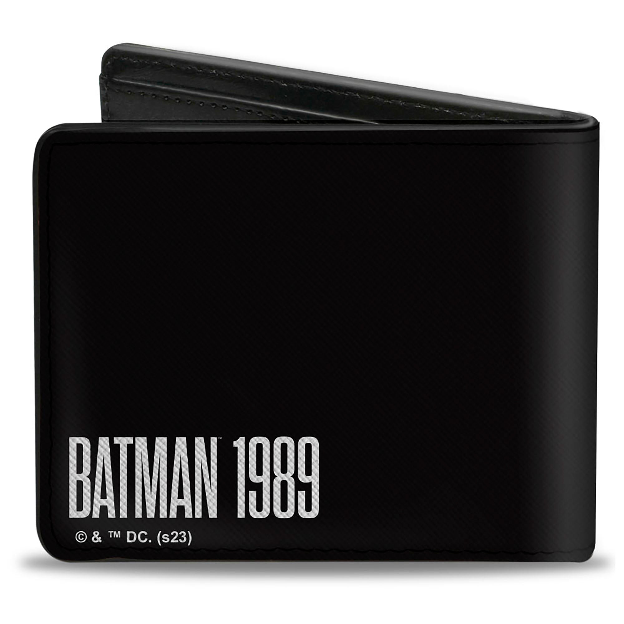 Bi-Fold  Wallet - BATMAN 1989 Batmobile Text Black/White/Blue