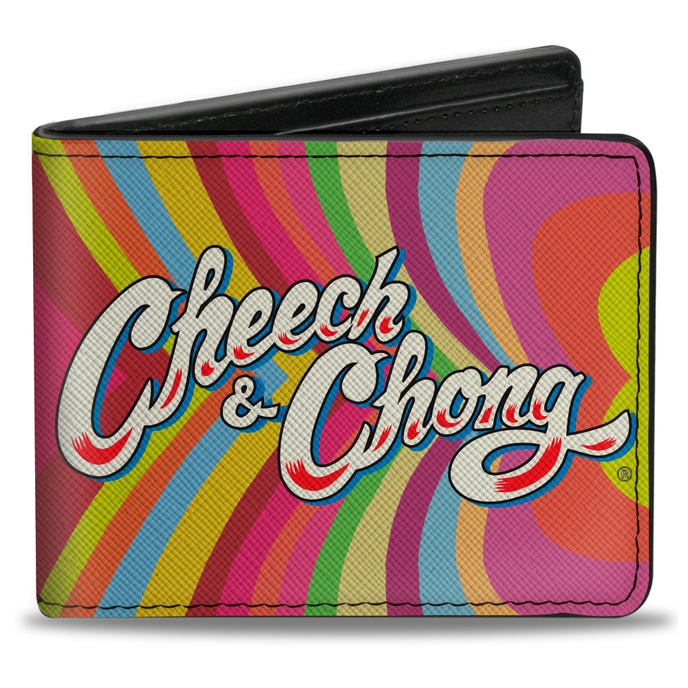 Bi-Fold Wallet - CHEECH &amp; CHONG HIGH ROLLERS Smoke Pose Multi Color/White