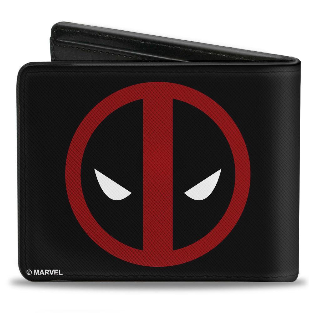 MARVEL DEADPOOL Bi-Fold Wallet - Deadpool Logo Black Red White