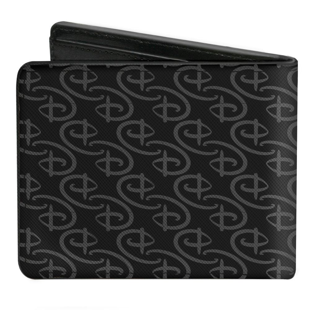Bi-Fold Wallet - Disney Signature D Logo Monogram Black Gray