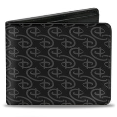 Bi-Fold Wallet - Disney Signature D Logo Monogram Black Gray