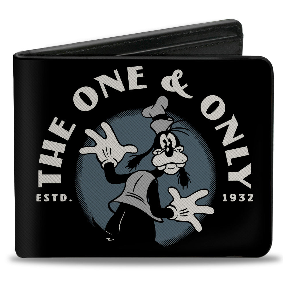 Bi-Fold Wallet - Disney 100 Goofy THE ONE &amp; ONLY Pose Black/Grays/White