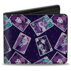 Bi-Fold Wallet - Disney Villains Card Poses Collage Purples