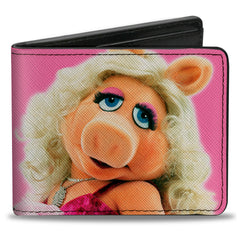 Bi-Fold Wallet - The Muppets MISS PIGGY Portrait and Autograph Pink