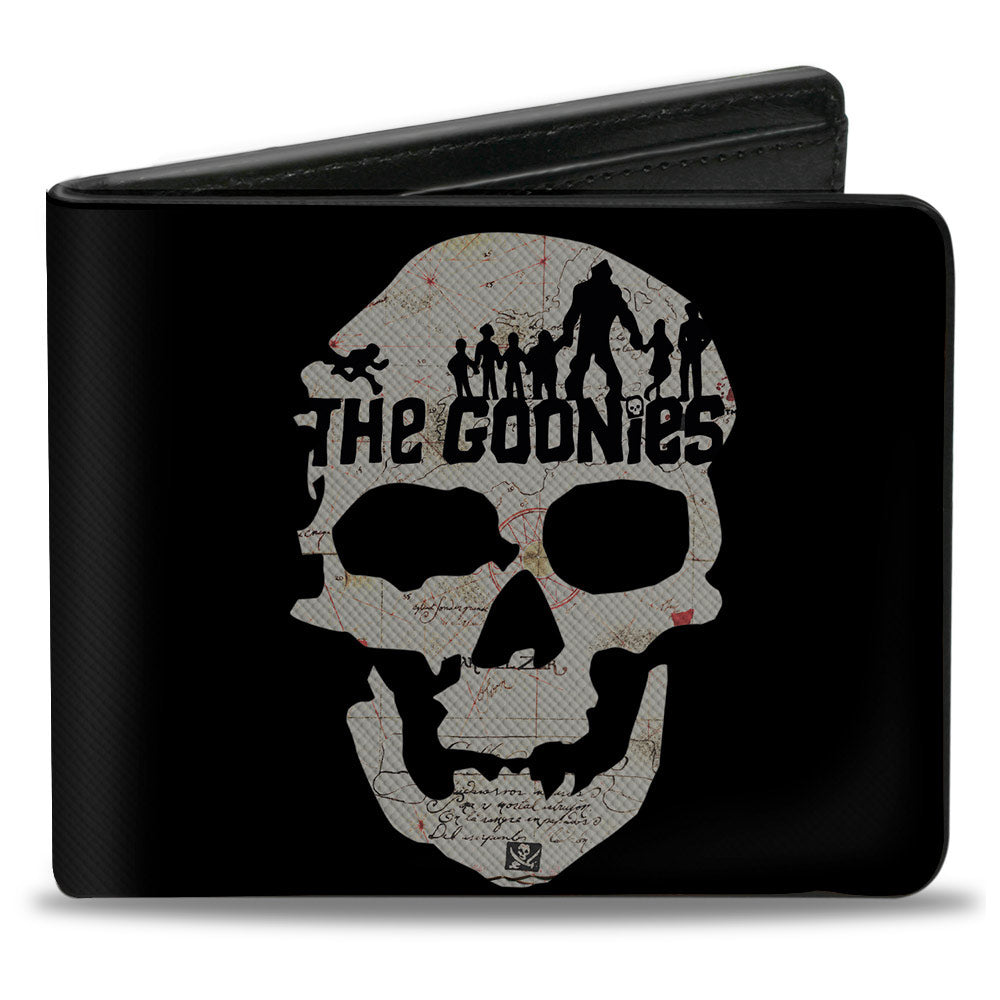 Bi-Fold Wallet - THE GOONIES One Eye Willy Skull Map Black