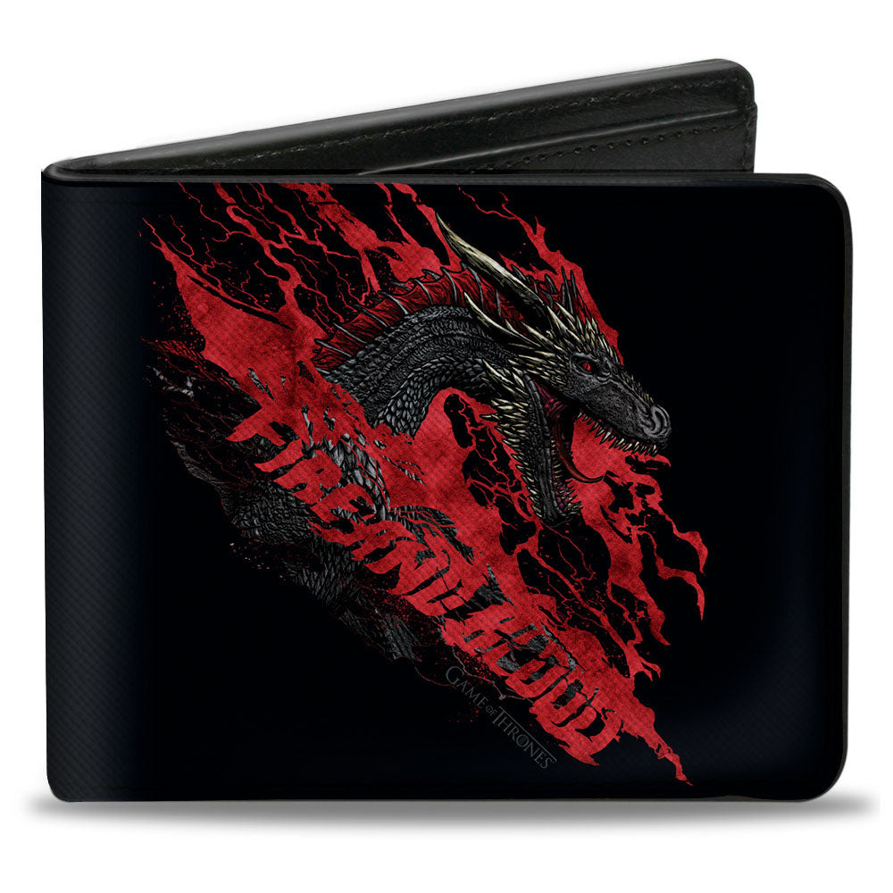 Bi-Fold Wallet - Game of Thrones The Dragon Awakens FIRE AND BLOOD Black/Red/Grays