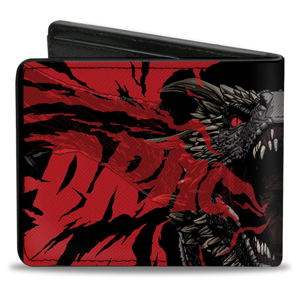 Bi-Fold Wallet - Game of Thrones DRACARYS Dragon Fire Black/Reds