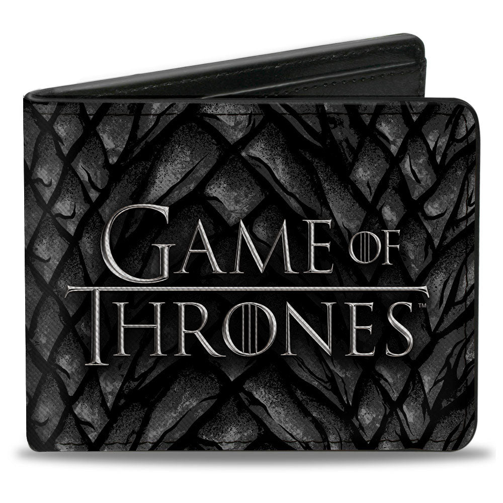 Bi-Fold Wallet - GAME OF THRONES Logo Dragon Scales Black/Grays