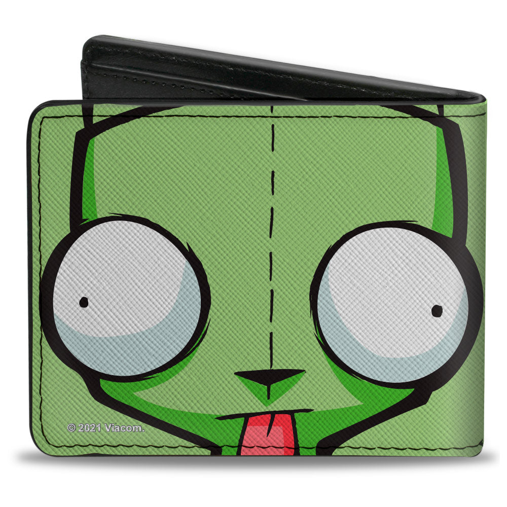 Bi-Fold Wallet - Invader Zim GIR Face Close-Up Greens
