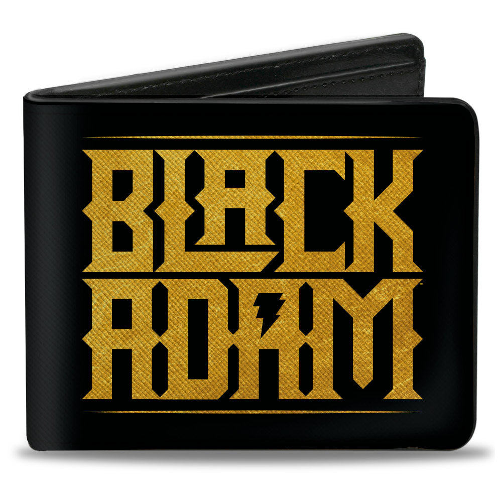 Bi-Fold Wallet - BLACK ADAM Title Logo and Icons Black/Yellow