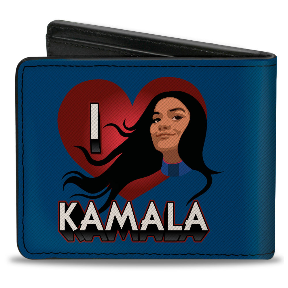 MARVEL STUDIOS MS. MARVEL 

Bi-Fold Wallet - Ms. Marvel I LOVE KAMALA Heart Pose Blue