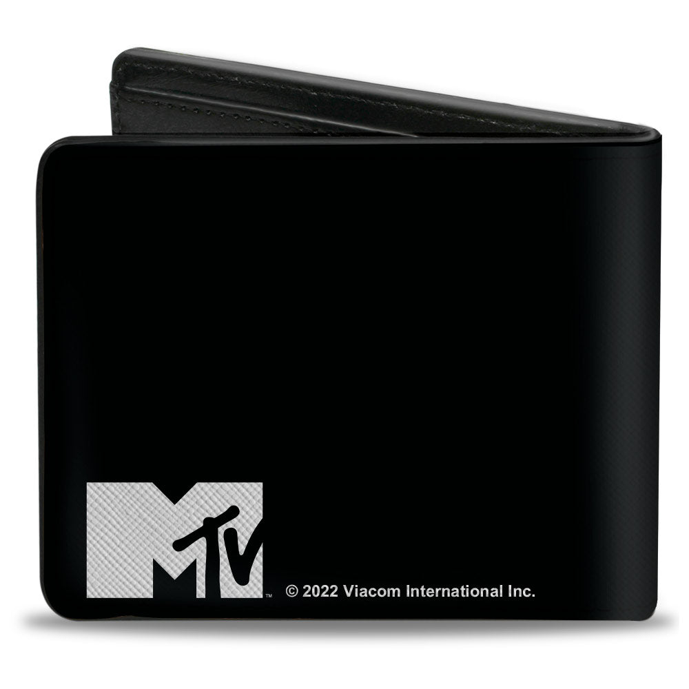 Bi-Fold Wallet - MTV EST. 1981 Text and Logo Black/White