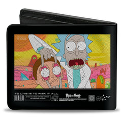 Bi-Fold Wallet - Rick and Morty TO LIVE IS TO RISK IT ALL Pose Multi Color