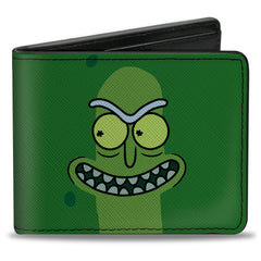 Bi-Fold Wallet - Rick and Morty Pickle Rick Grinning Greens