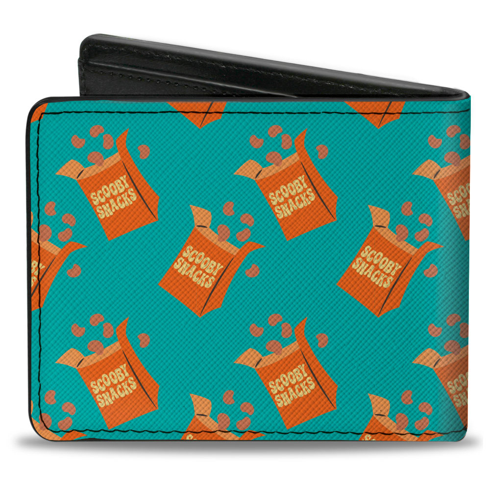 Bi-Fold Wallet - Scooby Doo Scooby Snacks Box Collage Blue