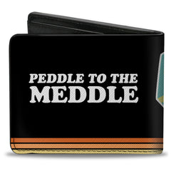 Bi-Fold Wallet - Scooby Doo Mystery Machine Pose PEDDLE TO THE MEDDLE Black/White