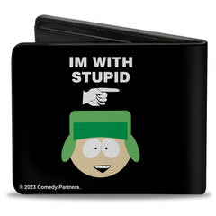 Bi-Fold Wallet - South Park Cartman and Heidi I'M WITH Quotes Black/White