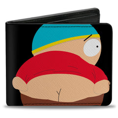 Bi-Fold Wallet - South Park Cartman Mooning Pose and Logo Black