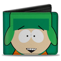 Bi-Fold Wallet - South Park Kyle Face Character Close-Up Green