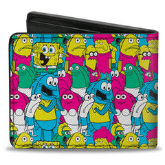 Bi-Fold Wallet - SpongeBob SquarePants and Friends Collage Blue
