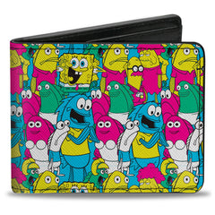 Bi-Fold Wallet - SpongeBob SquarePants and Friends Collage Blue