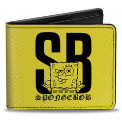 Bi-Fold Wallet - SpongeBob SB Winking Pose Yellow/Black